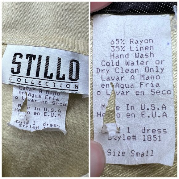 Vintage Stillo Collection Linen Rayon Button Up Shirt Made In USA Small - Picture 3 of 9